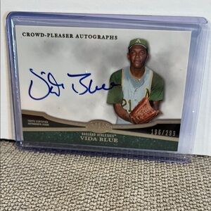 2013 Topps Tier One Vida Blue Crowd-Pleaser Autograph 196/299